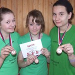 Bronzové mladší žákyně - zleva: Kateřina Trmalová, Dominika Pecoldová, Kristýna Breinlová